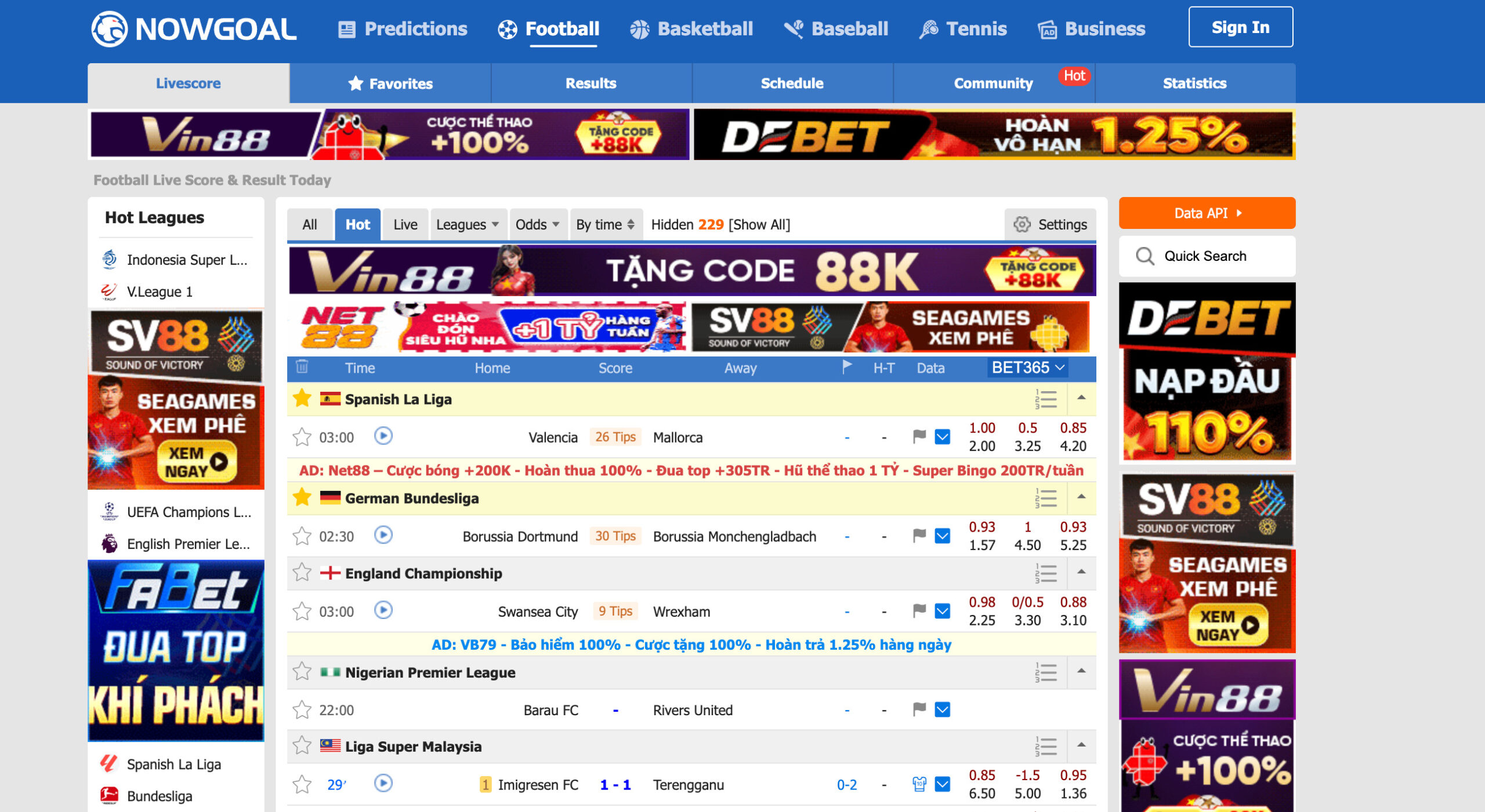 Livescore là một trong những chuyên mục đáng tin cậy